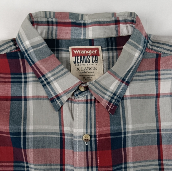 Wrangler Mens Button Shirt - Picture 8 of 10